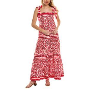Ro's Garden Womens  Benares Maxi Dress, Red